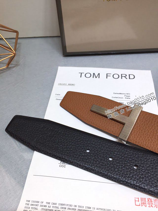 TOM FORD商務男士皮帶 湯姆福特雙面小牛皮腰帶  jjp1878